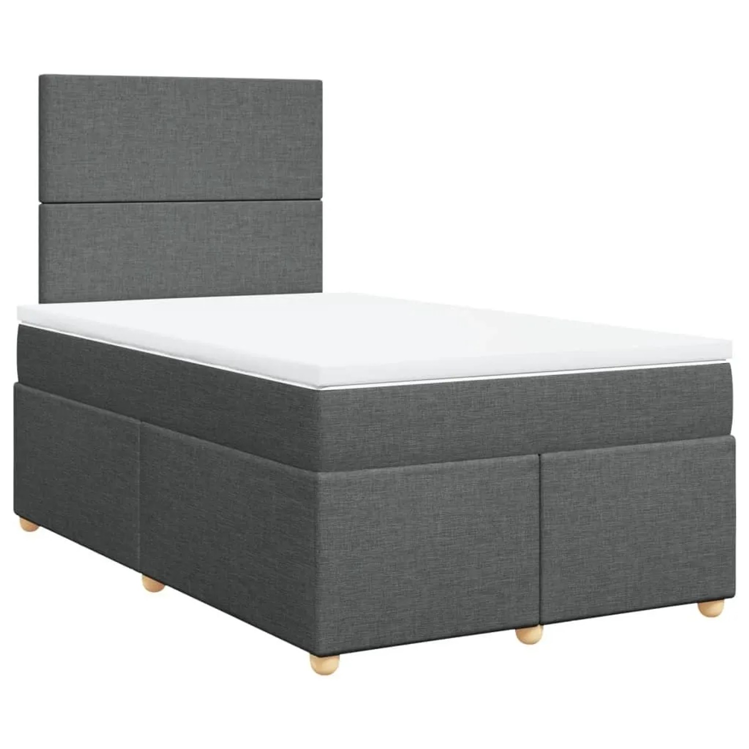 vidaXL Boxspringbett mit Matratze Dunkelgrau 120x190 cm Stoff 3291213 günstig online kaufen