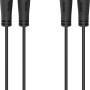 Schwarzes Hama Audio-Kabel mit 2 Cinch-Steckern, 1,5 m lang, für Audio-Übertragung.