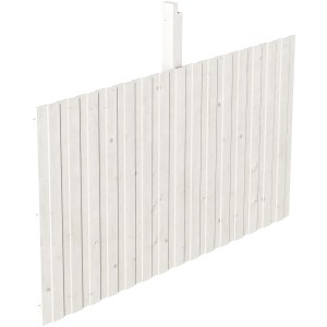 Skan Holz Rückwand Deckelschalung, 341x180cm, Fichte weiß lasiert, für Carport