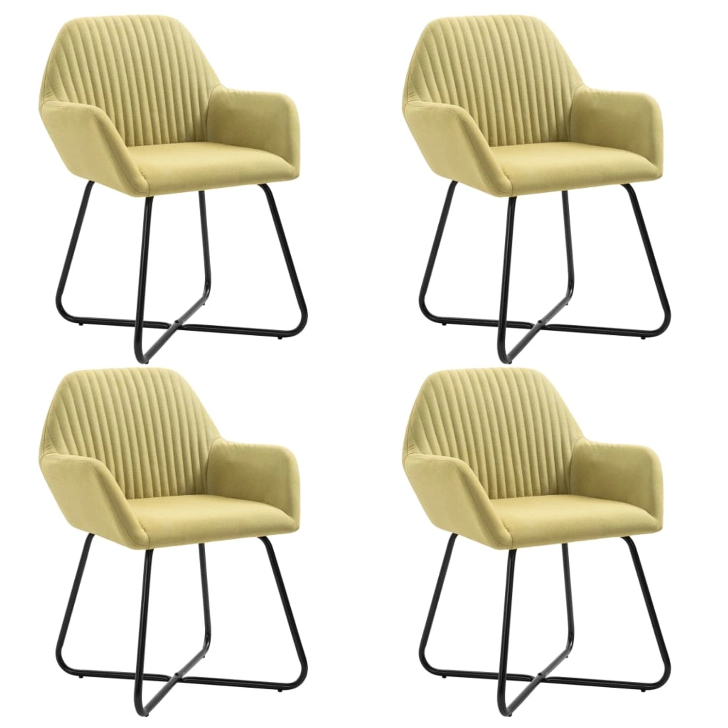 vidaXL Esszimmerstühle 4 Stk Grün Stoff 277104 günstig online kaufen