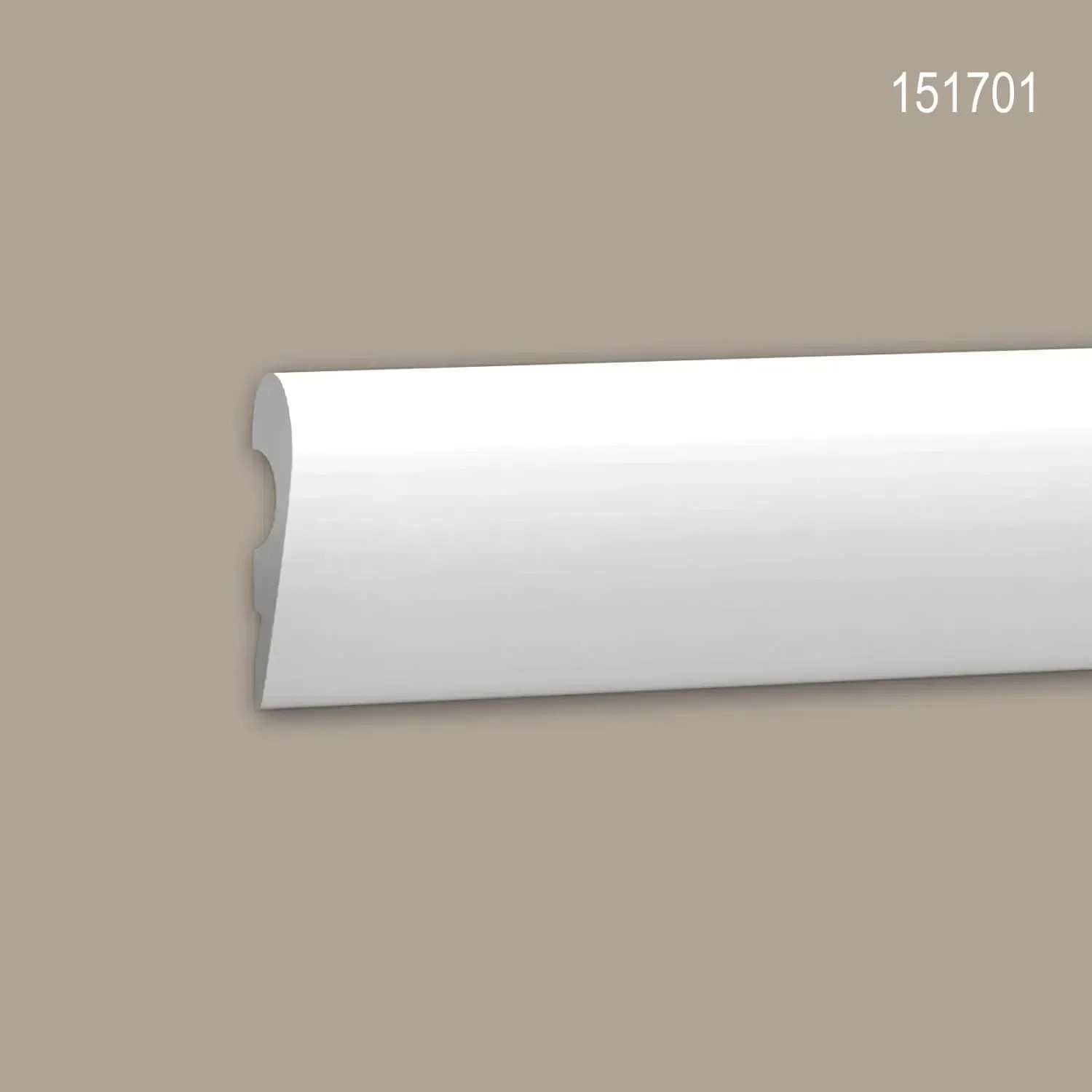 Weiße PROFHOME Friesleiste/Wandleiste, 2 m lang, für Paneel-Zubehör.