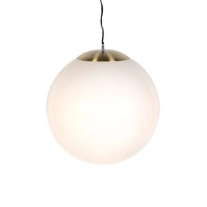QAZQA Skandinavische Hängelampe Opalglas 50 cm Ball 50