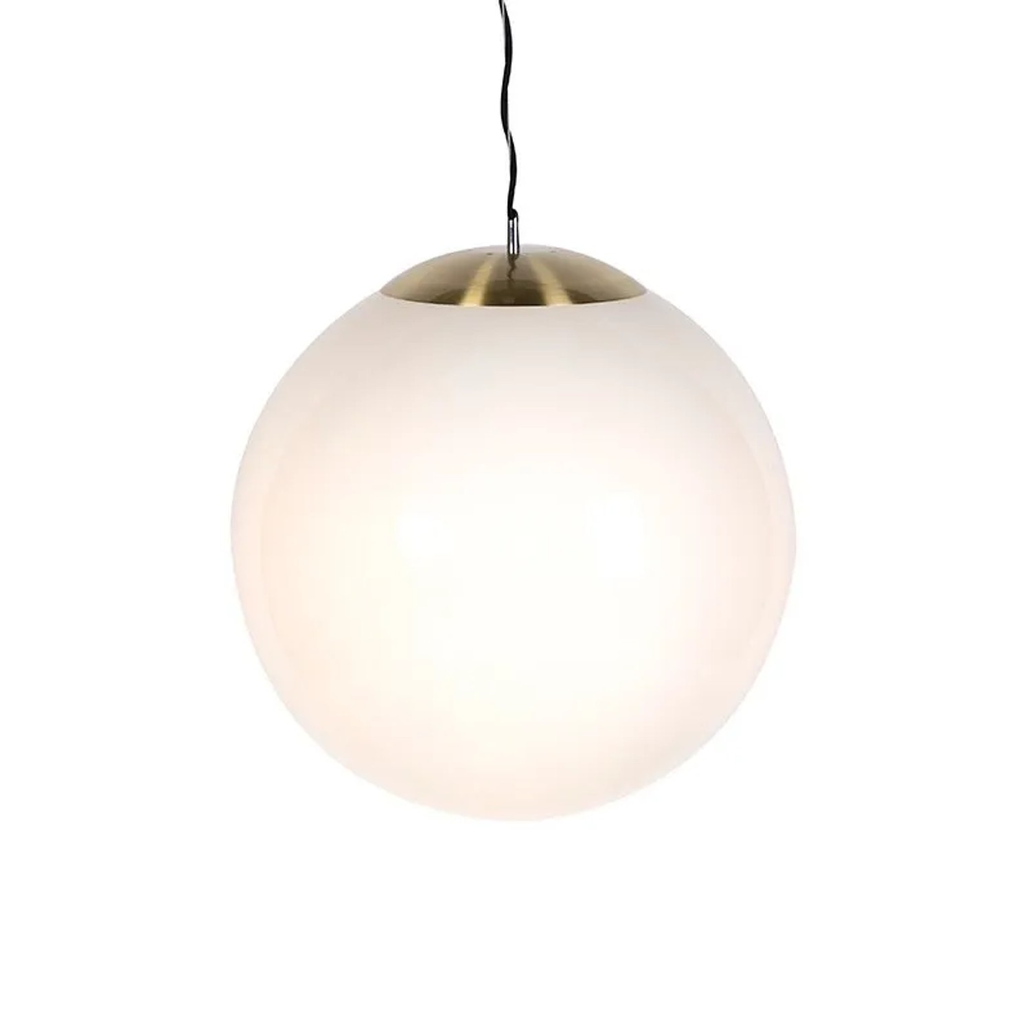 QAZQA Skandinavische Hängelampe Opalglas 50 cm Ball 50