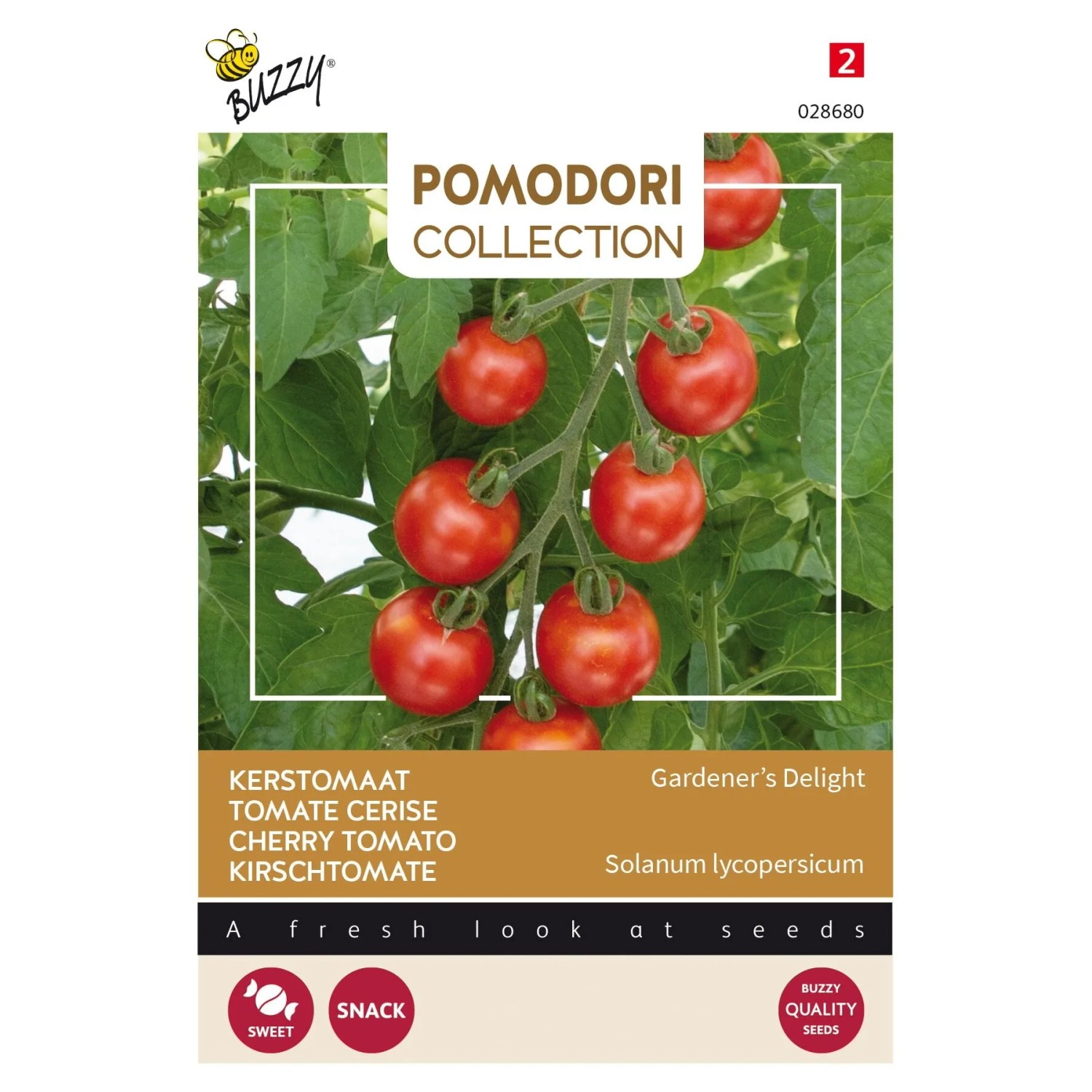 Buzzy Pomodori Tomaten Gardeners Delight Cherry SamenCa. 0,1 grPerfekt für die Innenaussaat von März