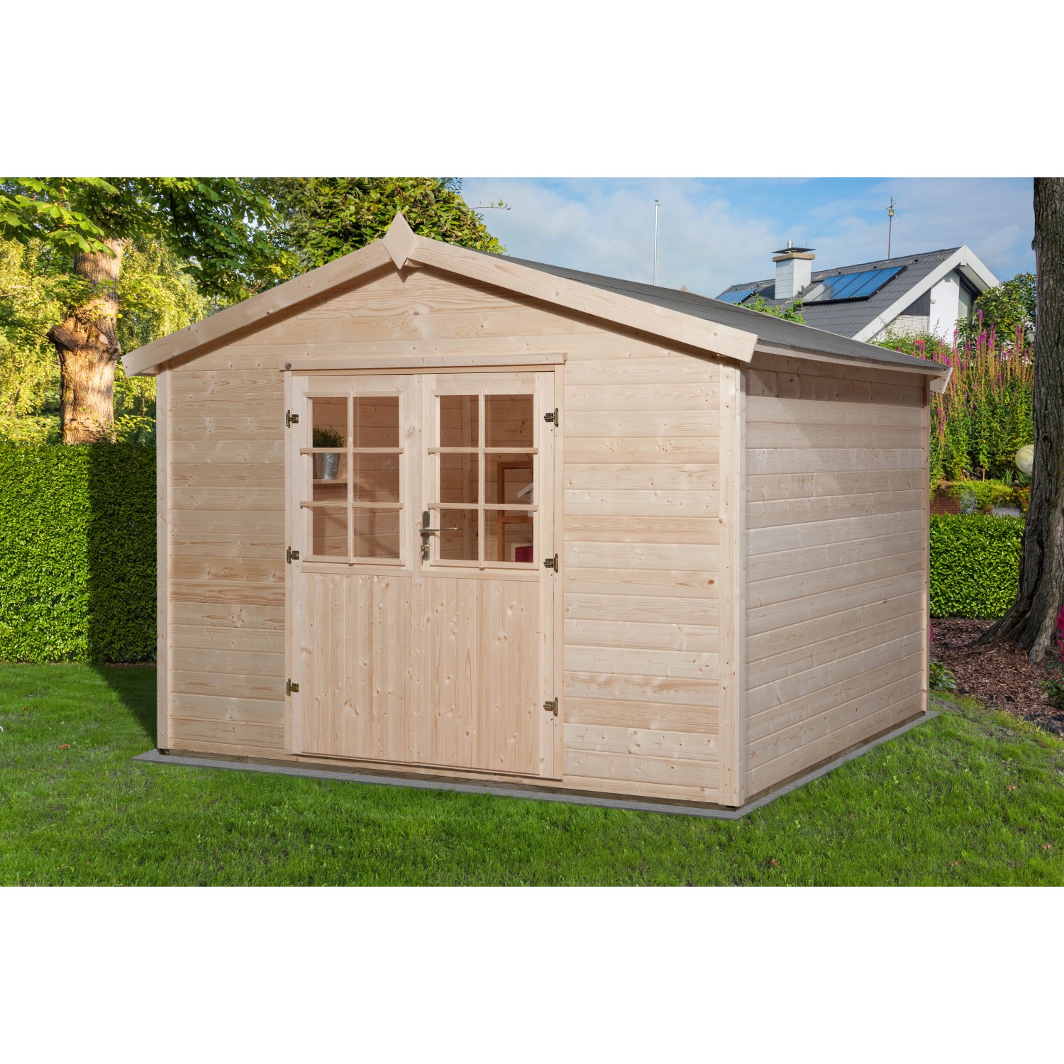 Weka Holz-Gartenhaus Ravenna C Natur BxT: 300 cm x 235 cm günstig online kaufen