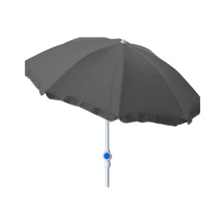 Steingrauer Lex Sonnenschirm, Ø 2 m, mit Knickgelenk für Garten, Balkon, Strand. UV30+ Schutz.