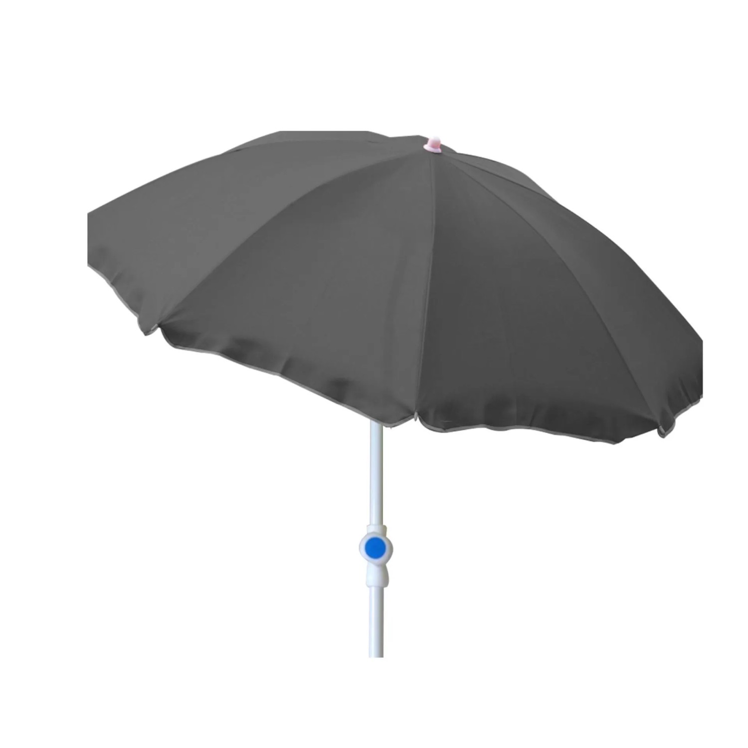 Lex Sonnenschirm Knickbar Ø 2 m Garten Balkon Strand Schirm UV30+ Steingrau