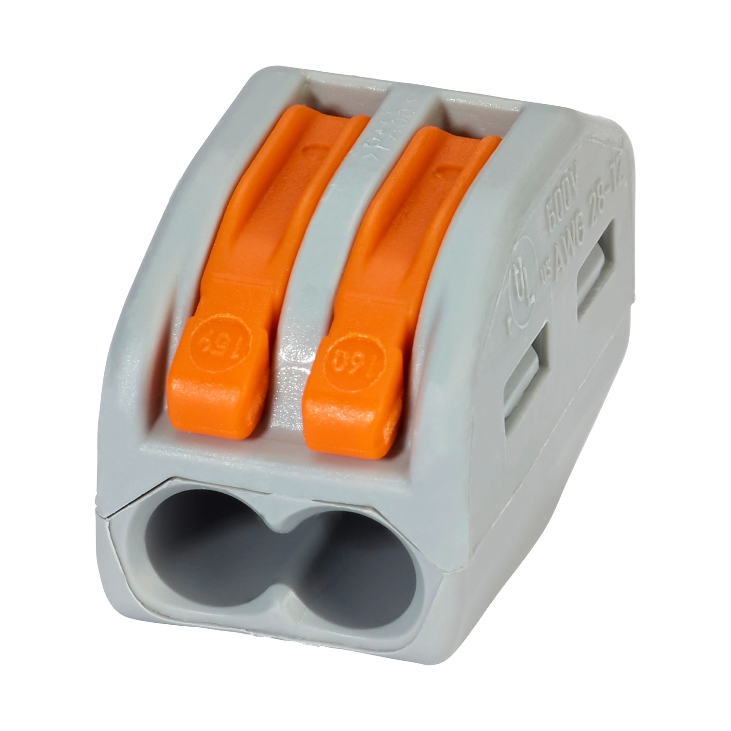 Wago Hebelklemme Ø 0,08 mm - 4 mm 2-polig 5 Stück