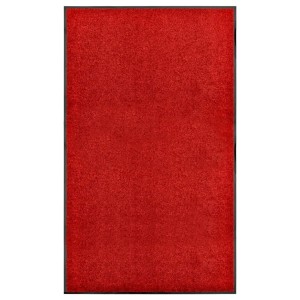 vidaXL Fußmatte Waschbar Rot 90x150 cm 323425