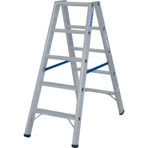 Krause Doppelleiter Stabilo mit 2x5 Stufen, Aluminium Leiter für den sicheren Einsatz.