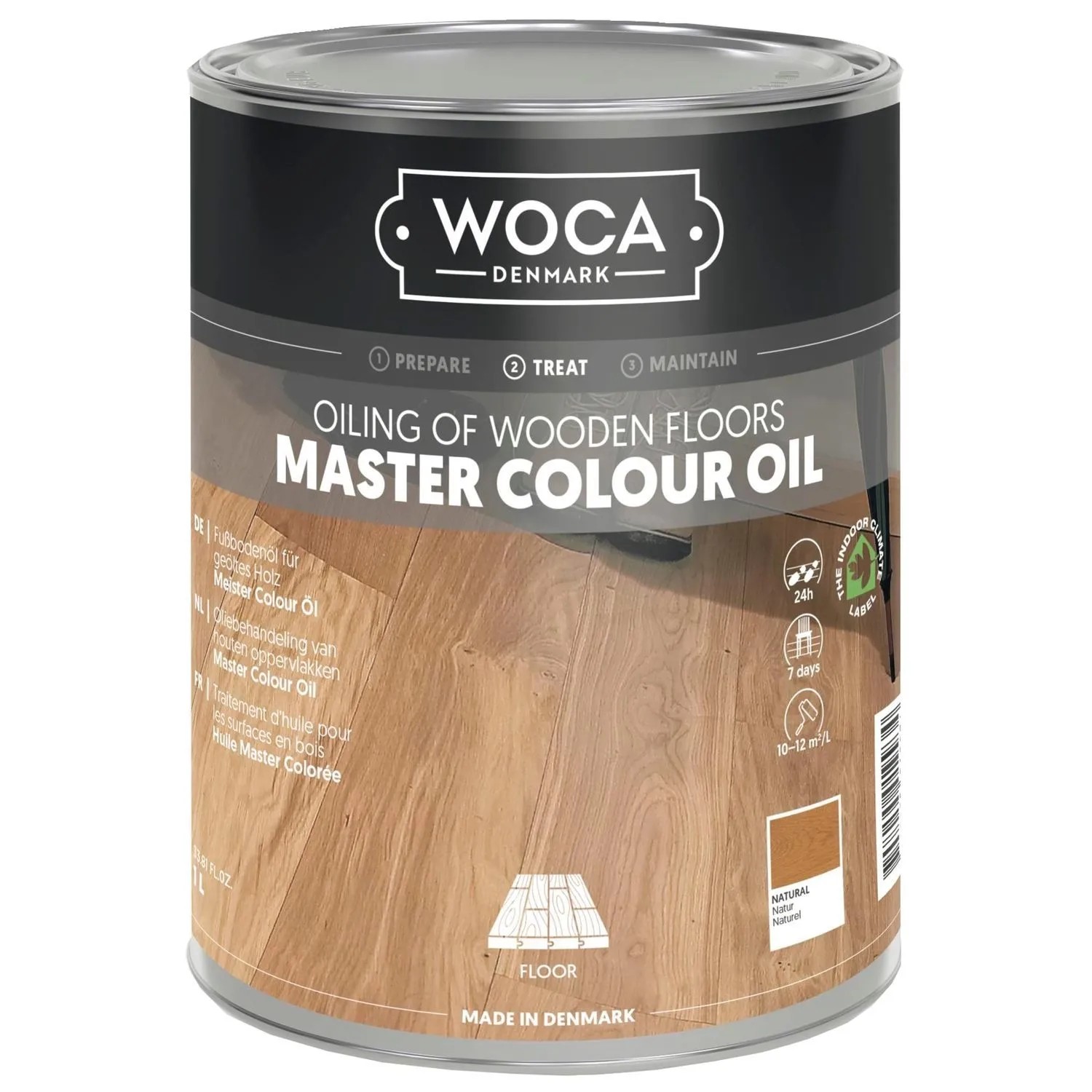 Woca Meister Colour Öl 2,5, Holzbodenpflege Schwarz