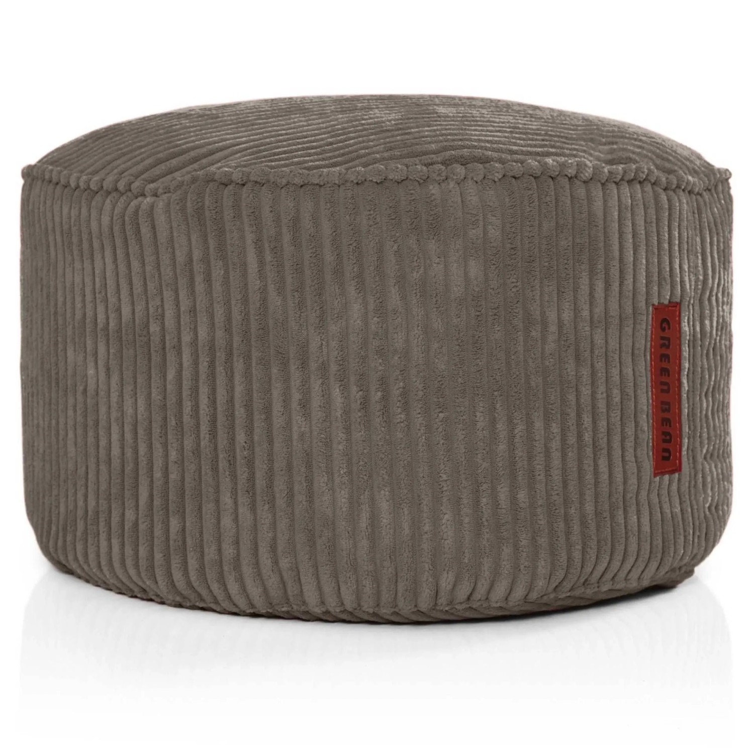 Green Bean Sitzpouf Pouf 45 x 25 cm Cord Waschbarer Bezug mit EPS-Perlen-Füllung Anthrazit