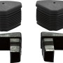 Fußkappen für Ellenton Stapelstuhl, 4er-Set, Kunststoff, Ersatzteile für Gartenstühle.