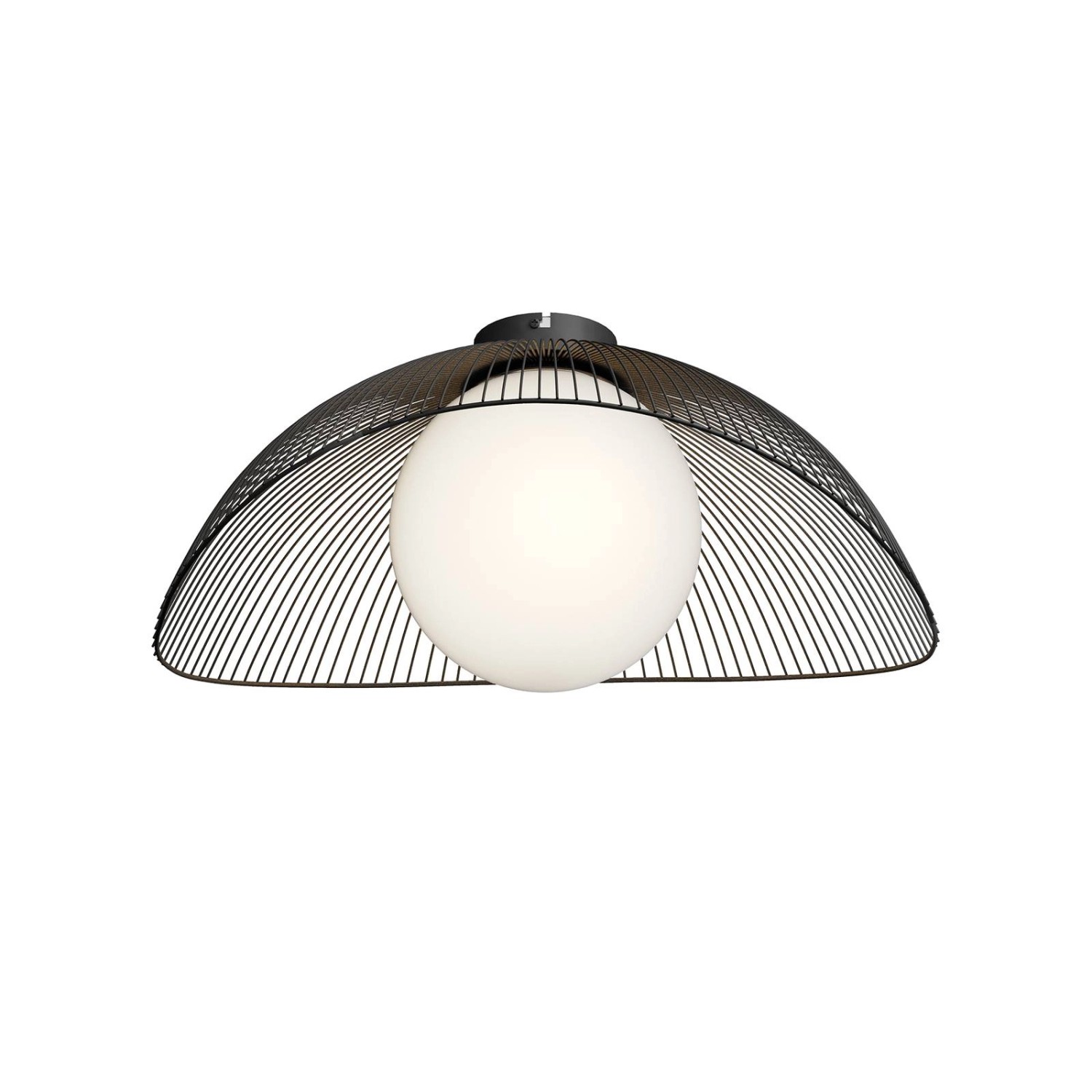 Lindby Deckenlampe Fabronia 9624909 Modern in Schwarz aus Metall 1-flammig E27 Wohnzimmerleuchte