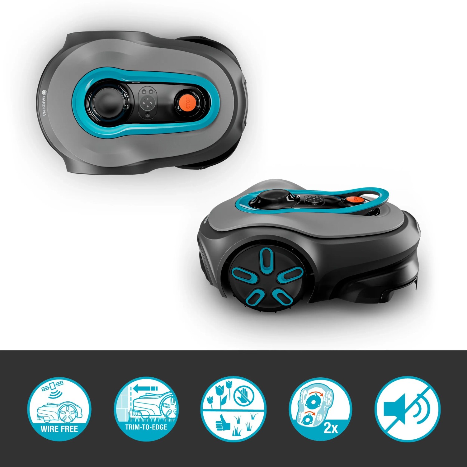 Gardena Mähroboter Sileno Smart Free 600: Kabelloser Rasenmäher mit Ladestation und Smart Gateway.
