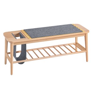 SoBuy Schuhbank mit Sitzfläche Bettbank Sitzbank mit Stauraum Natur HFSR02-N