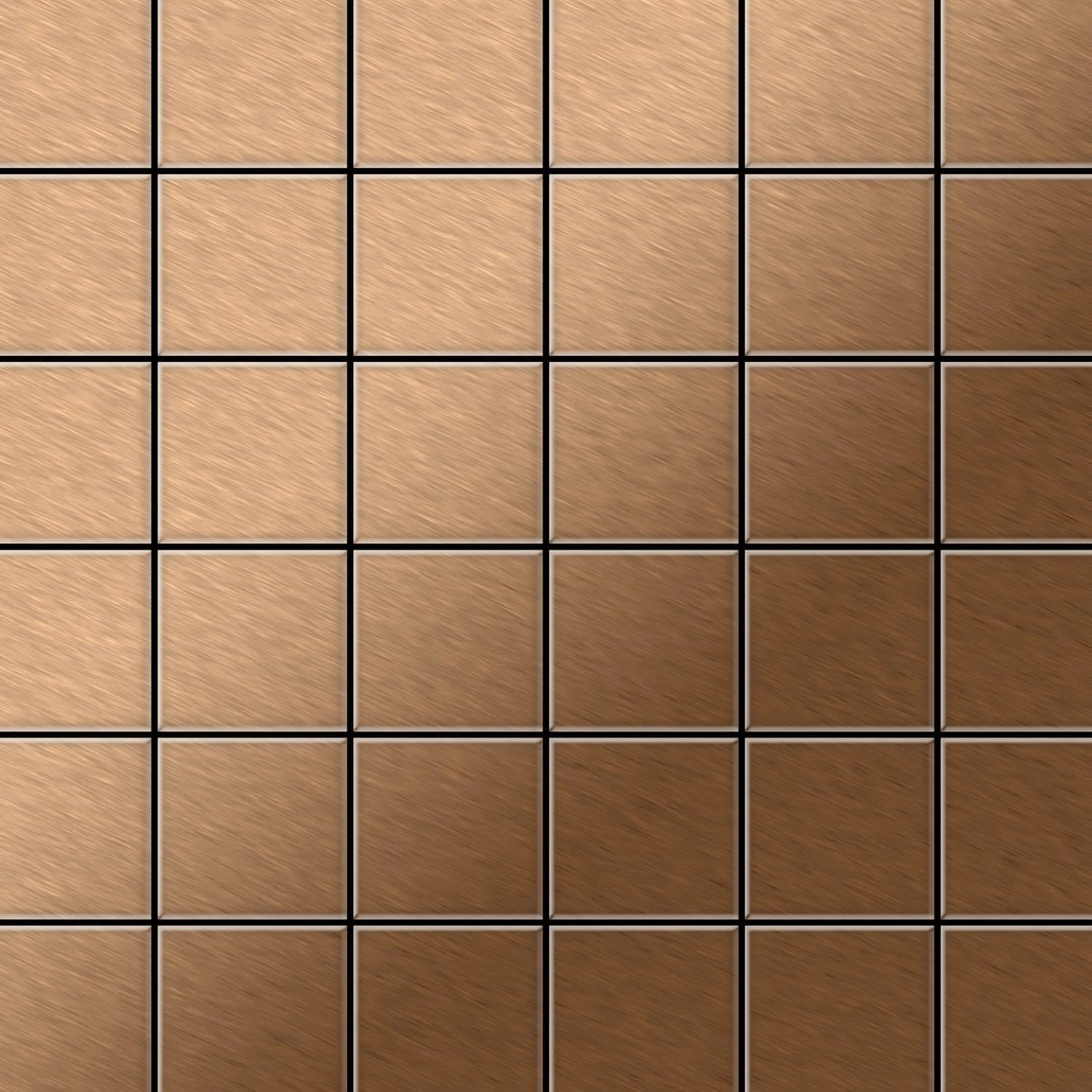 ALLOY Mosaik Fliese Massiv Metall Titan Gebürstet Kupfer 1,6mm Stark Cinqua günstig online kaufen