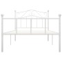 Weißes Metallbettgestell (100x200 cm) von vidaXL für erholsamen Schlaf im Schlafzimmer.