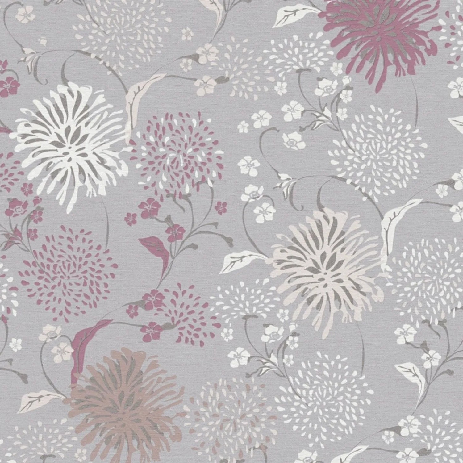 Tadessi Tapete Floral M1-No.4091 Vliestapete in Grau