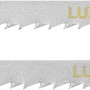 Zwei LUX Stichsägeblätter Holz, T-Schaft, 75mm, für grobe Schnitte.