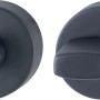 AnsaPro WC-Schlüsselrosette Hudson, Edelstahl mattschwarz für Zimmertüren.