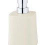 Schöner Wohnen Seifenspender Adine aus Keramik in Ecru mit Chrom-Pumpe, 400 ml.