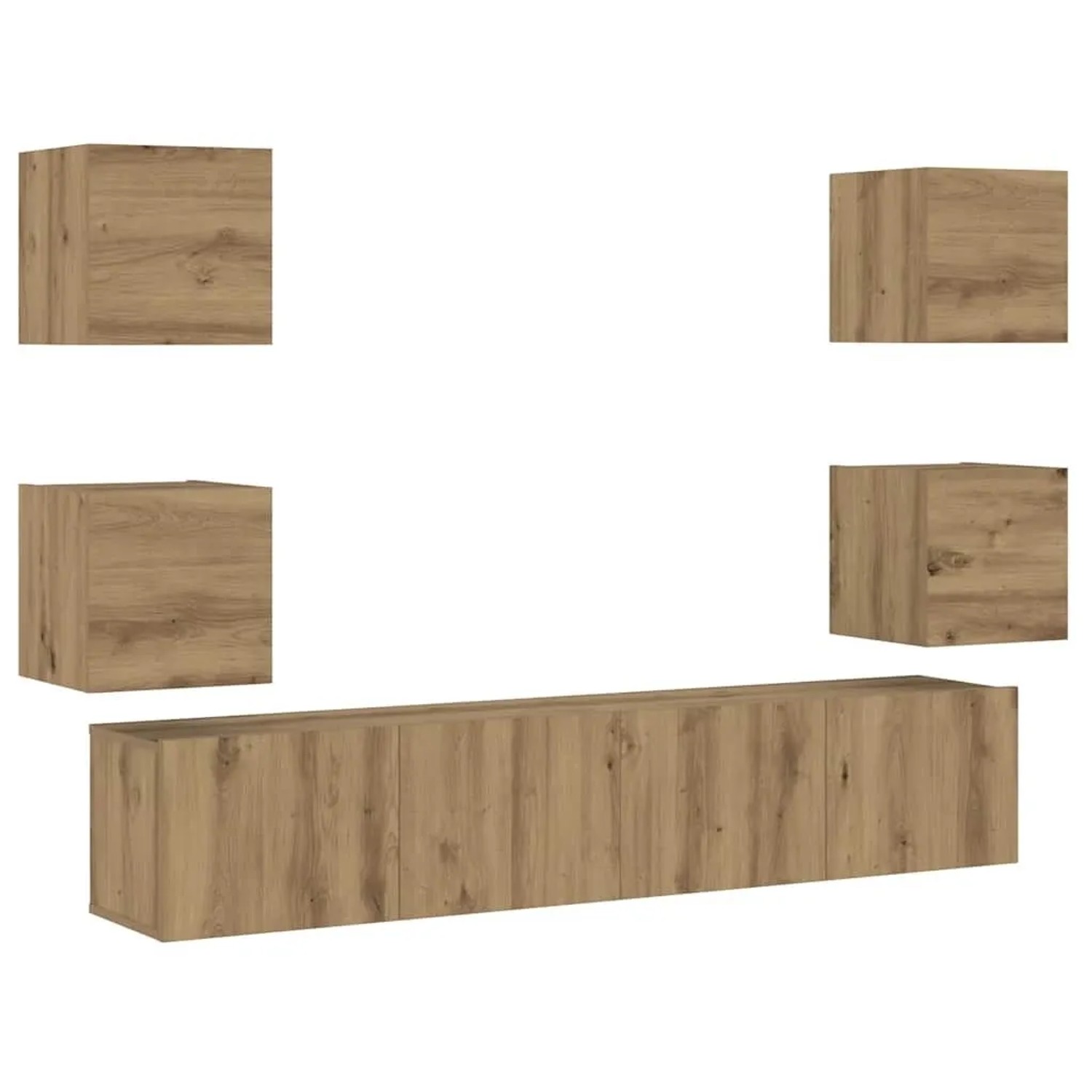 vidaXL TV-Wandschränke 6 Stk Artisan-Eiche Holzwerkstoff 3328968