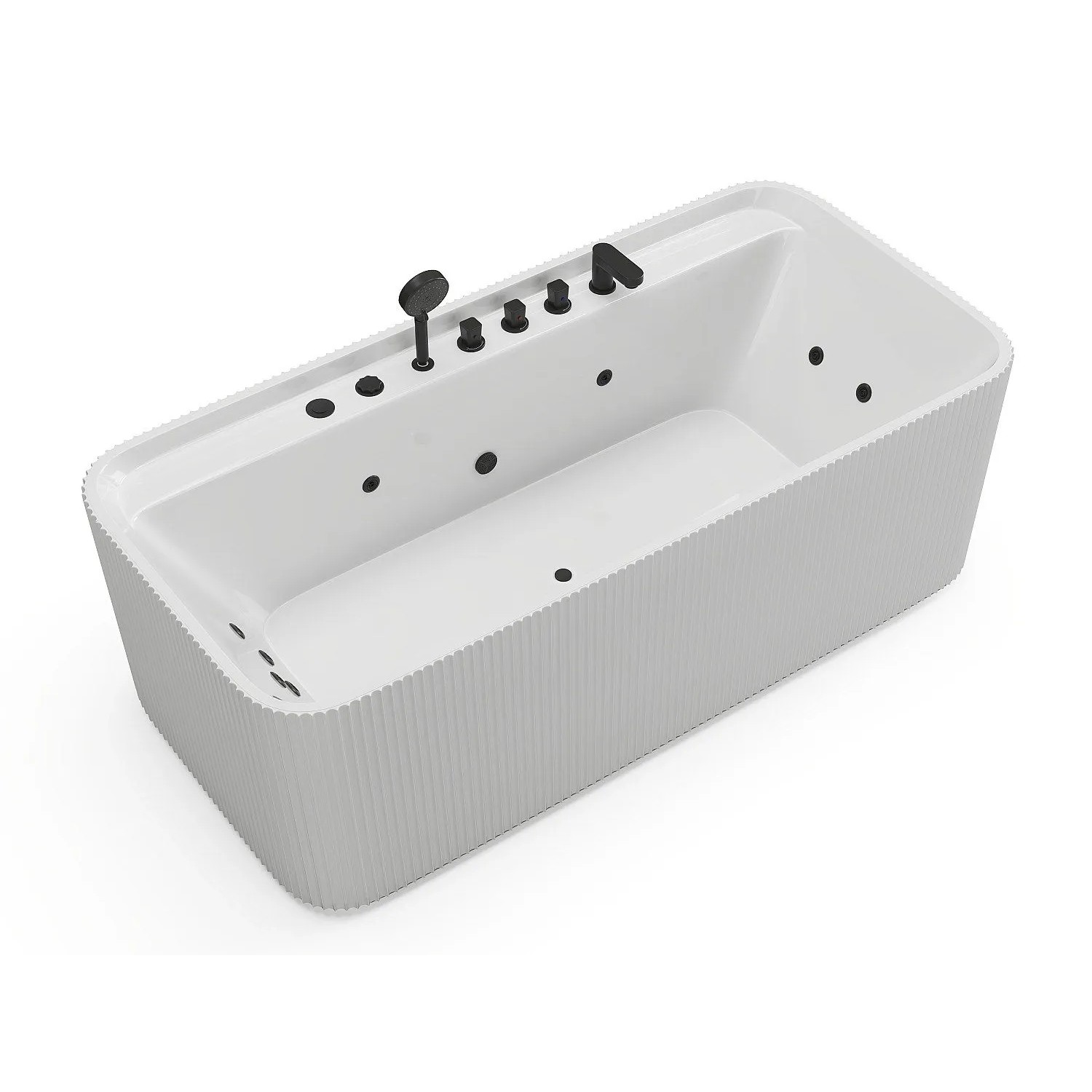 Vente-unique Whirlpoolbadewanne Sizora Weiß 170 cm