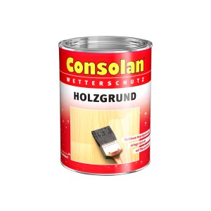 Dose Consolan Holzgrund, farblos, seidenmatt, 2,5 l. Holzgrundierung für nicht tragende Holzteile.