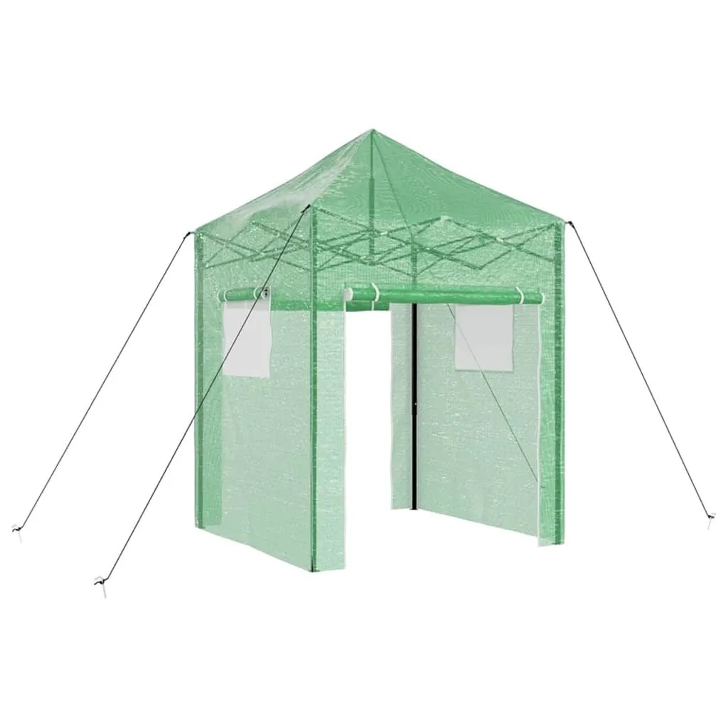 vidaXL Gewächshaus mit Pop-up-Rahmen Grün 200 x 200 x 300 cm Eisen 42006641