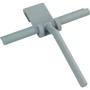 Wenko Badezimmerwischer Mola, grau, aus Silikon mit Hängevorrichtung für Badhelfer.