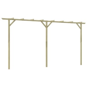Freistehende DELUKE Pergola aus Kiefernholz, 4x2 m, als Rankhilfe und Gartendeko.