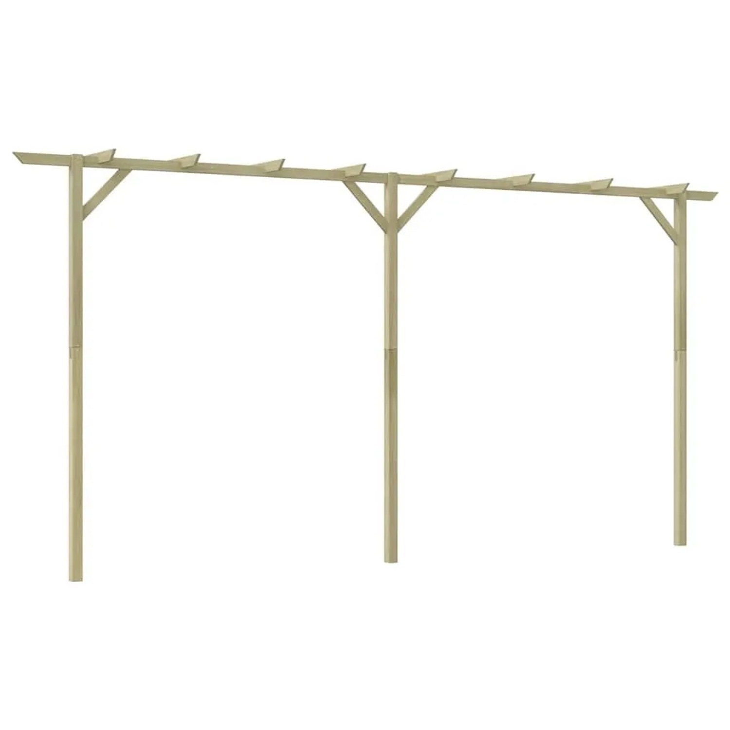 DELUKE Pergola Aus Holz LURV 4x2m Kiefernholz Rankhilfe Pergola Holz Bausatz Freistehend Gartendeko Gartenbogen Gartenpe...