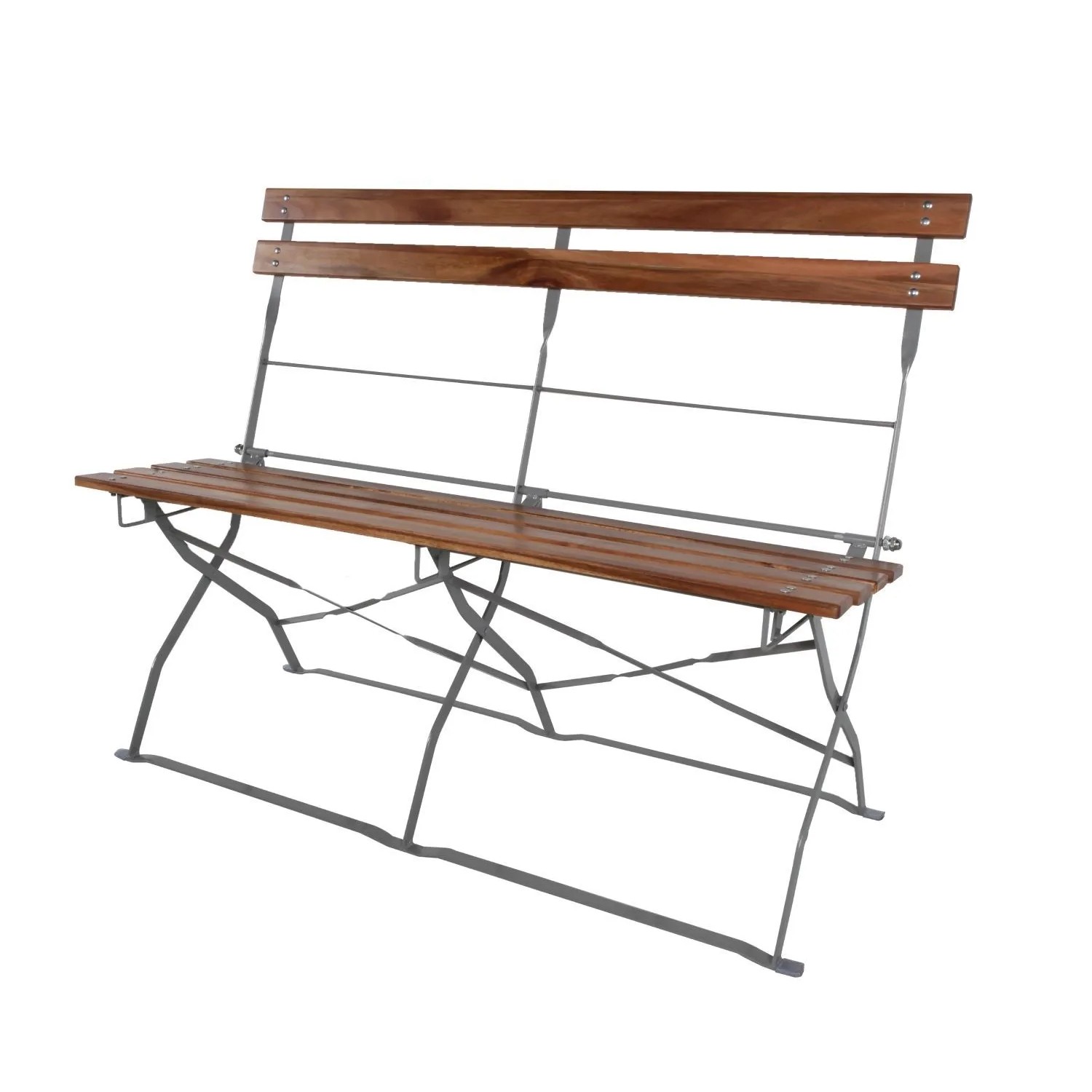 Lex Biergartenbank Gartenbank Holzbank Biergartenmöbel Klappbar Akazie  Bank 110 cm