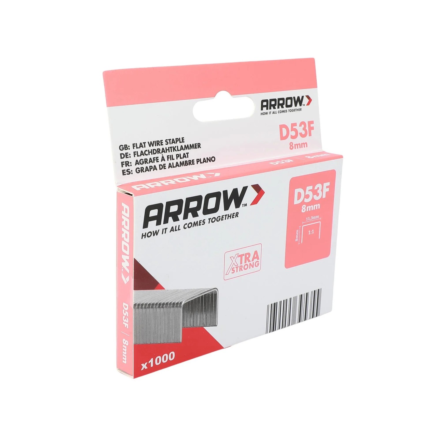 Arrow Klammer D53F Länge 8 mm 1.000 Stück