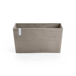 Ecopots Pflanztopf Paris, braungrauer Pflanzkübel, 60 cm breit, für Innen- und Außenbereich.