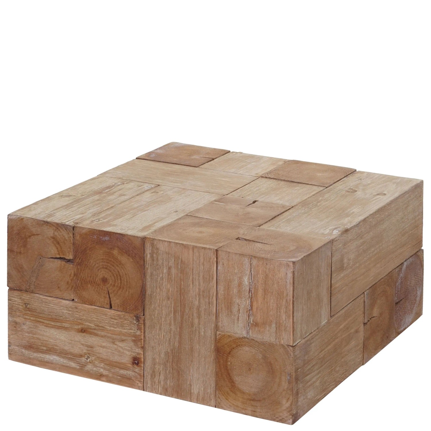 MCW Couchtisch A15c Tanne Holz Rustikal Massiv 30x60x60cm