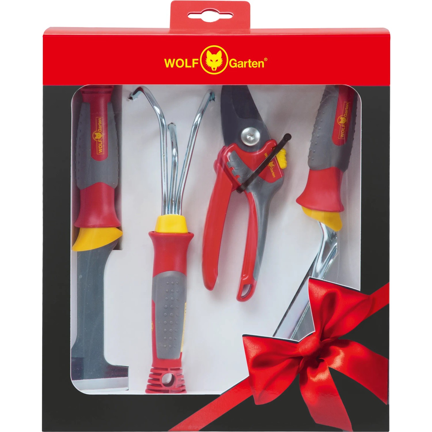 Wolf-Garten Kleingeräte-Set P 261, 4-teilig: Gartenschere, Hacke, Grubber, Kratzer im Set.