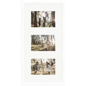 WANDStyle Galerierahmen G950, weiß, für 3 Fotos (10x15). Bilderrahmen für die Wand, Hoch- und Querformat.