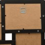 Rückseite des schwarzen Collage-Bilderrahmens für 24 Fotos (10x15 cm) aus MDF mit Aufhängung.