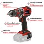 Einhell Akku-Schlagbohrschrauber TP-CD 18/50 Li-i BL Solo mit Akku. Ideal zum Schrauben und Bohren.