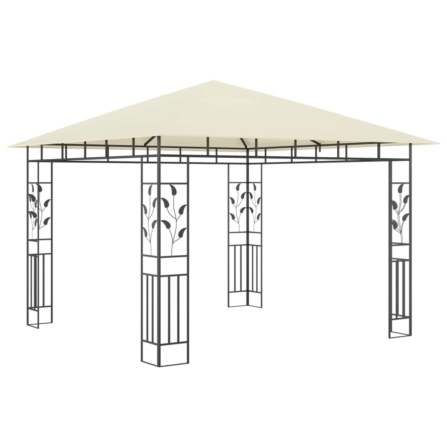 vidaXL Pavillon mit Moskitonetz 3x3x2,73 m Creme 180 g/m2