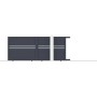 Casanoov Schiebetor Cimone 3,5 m mit Motorisierung, Aluminium Gartentor