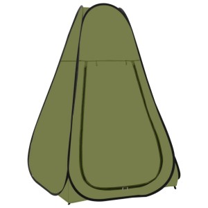 Grünes Furnicato Duschzelt Umkleidezelt für Camping. Pop-up Zelt 120x120x200 cm mit Reißverschluss und Fenster.