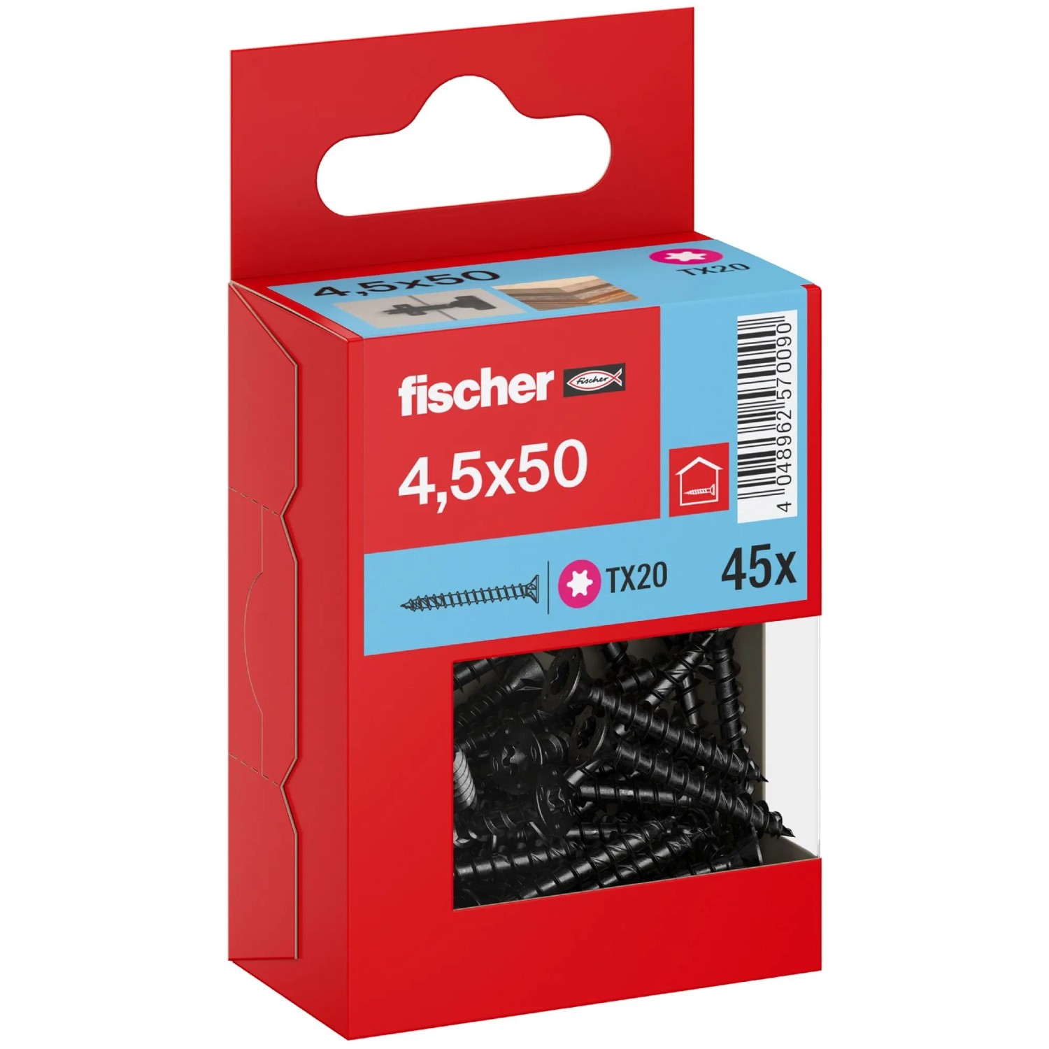 Fischer Schraube PowerFast FPF II CTF BLC SK TX VG Ø 4,5 mm x 50 mm 45 Stück