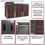 MCW Mülltonnenverkleidung K14 für 3 Tonnen, Walnuss-Holzoptik, abschließbar und mit Belüftung.