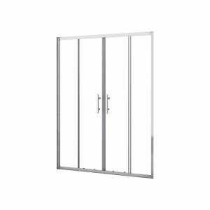 Duschparadies Schiebetür 140 cm Duschtür Nischentür 5mm ESG Sicherheitsglas Höhe 190cm Dusche Duschabtrennung