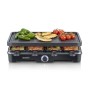 Severin Raclette-Grill RG 9670 mit Grillplatte, Pfännchen und Gemüse.