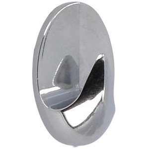 Siro Haken H214, 3er Set, selbstklebend, Chrom glänzend. Garderobenhaken für Bad und Küche.