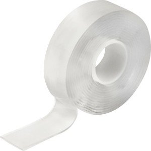 Transparentes LUX-TOOLS PRO Nano Tape, doppelseitiges Klebeband 30 mm x 3 m. Ablösbar, waschbar, wiederverwendbar.